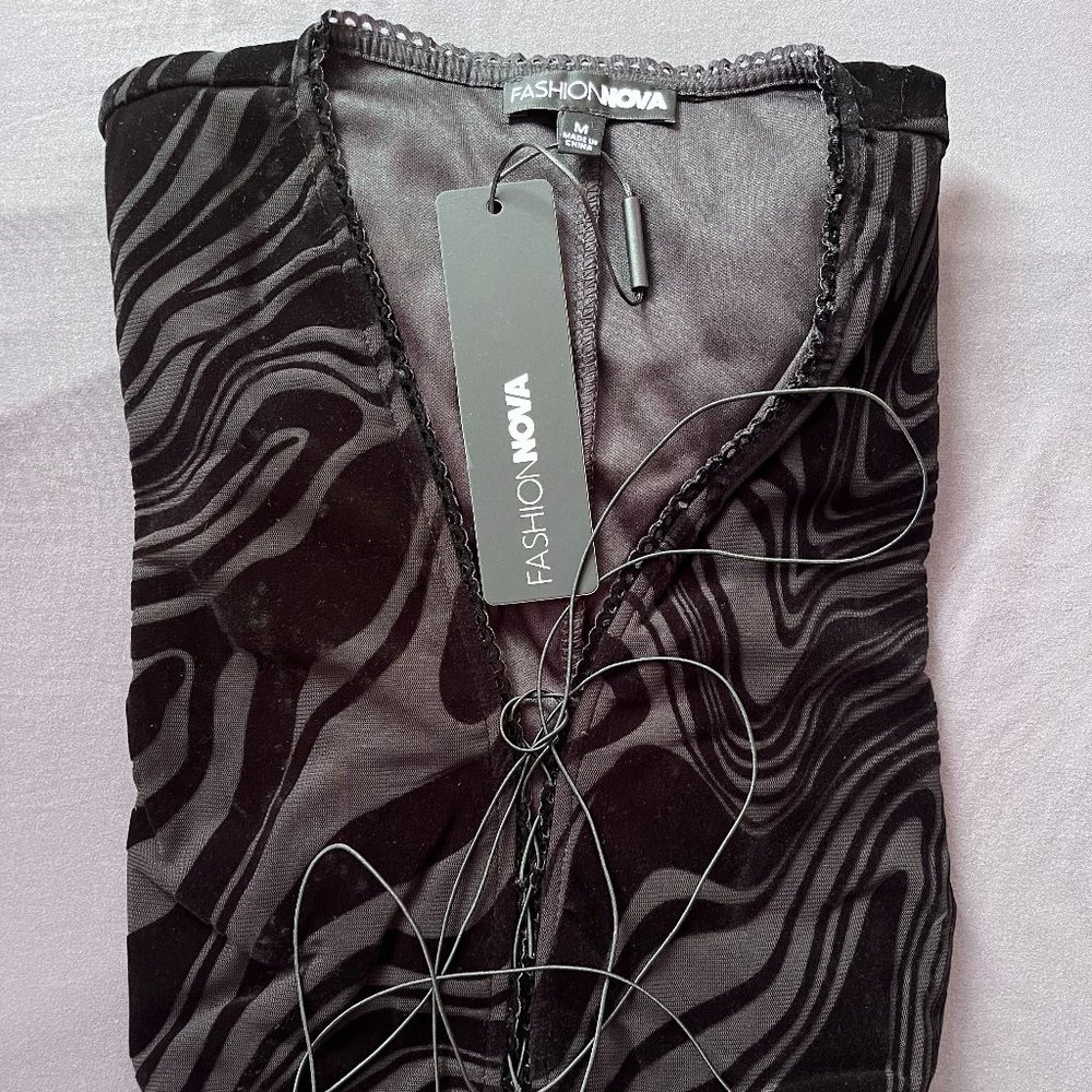 Caught Up Mesh Mini Dress